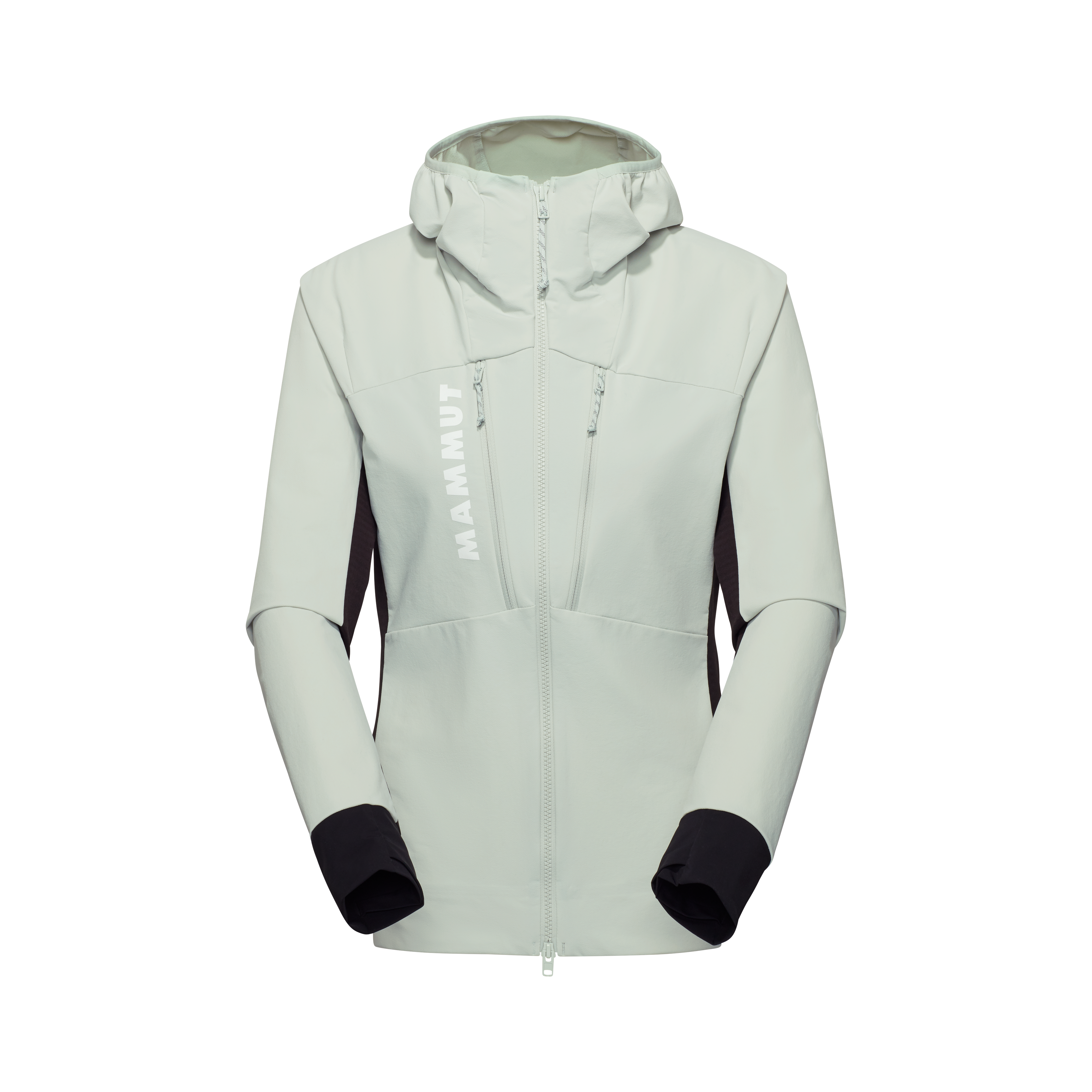 Mammut Aenergy SO Hybrid Hooded Jacket Women, silver sage-black - Silver sage-black - Thumbnail